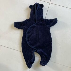 Baby Gap Navy Velvet Bunting Outfit- 0-3 months
